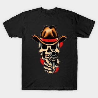 Cowboy skull with gun T-Shirt